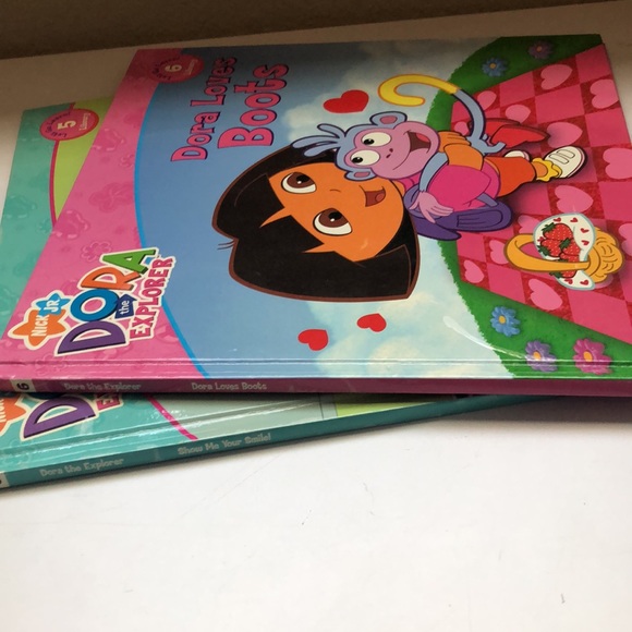 Set of 2 Nick Jr Dora The Explorer Hardcover Children’s Reading Story Books - Picture 3 of 9